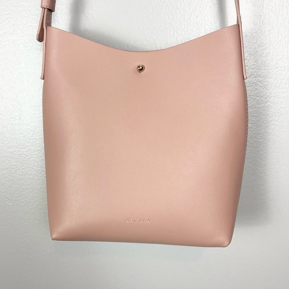 Samara Vegan Leather Shoulder Crossbody Bag Pink - Picture 1 of 8